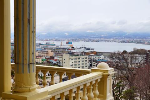 旧函館区公会堂のバルコニーからの眺望